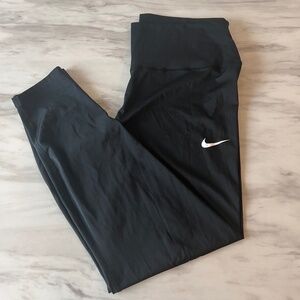 Nike High-Rise Black Leggings w/ Swoosh | Size 2XL